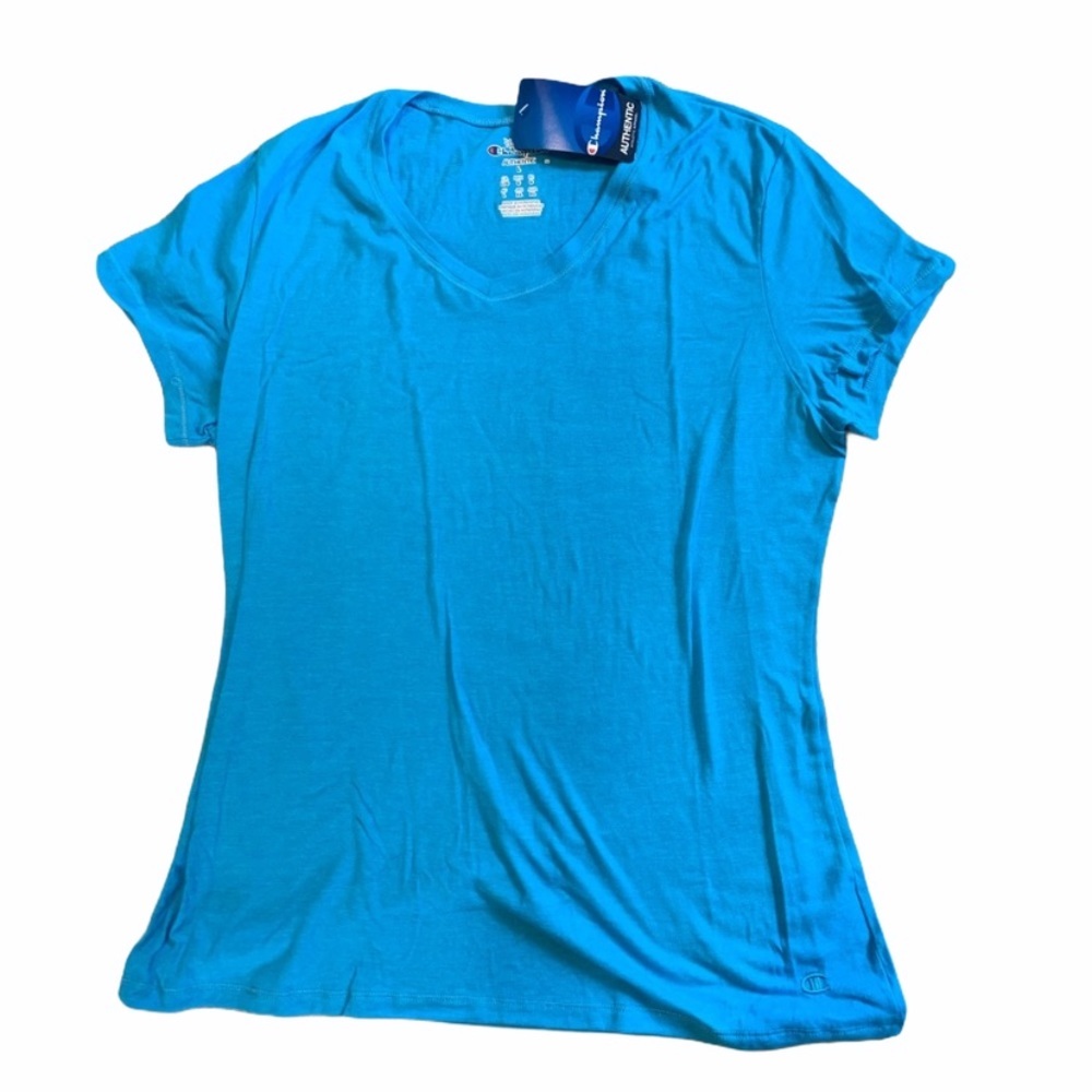 Champion Blue Quick Dry Wick Away T-Shirt Large Athletic Performance Tee NWT